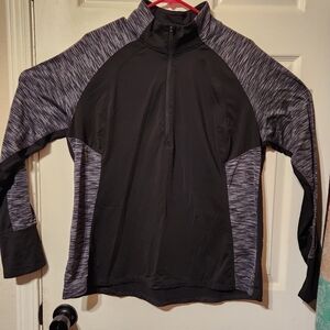 🔥Danskin Now Black and Gray Lightweight Jacket | Size XXL